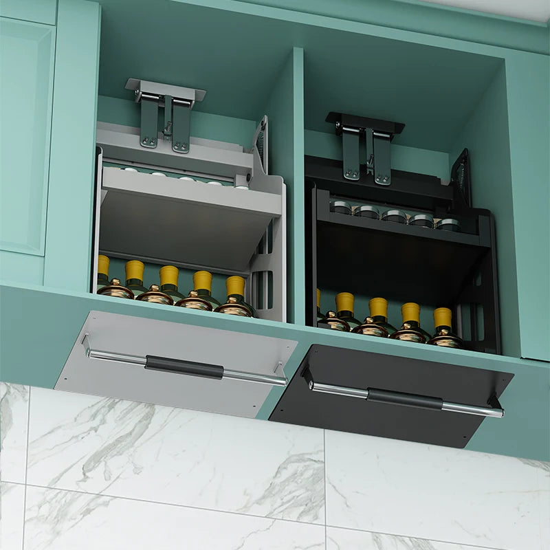 Kitchen hanging cabinet lift basket drop-down cabinet vertical