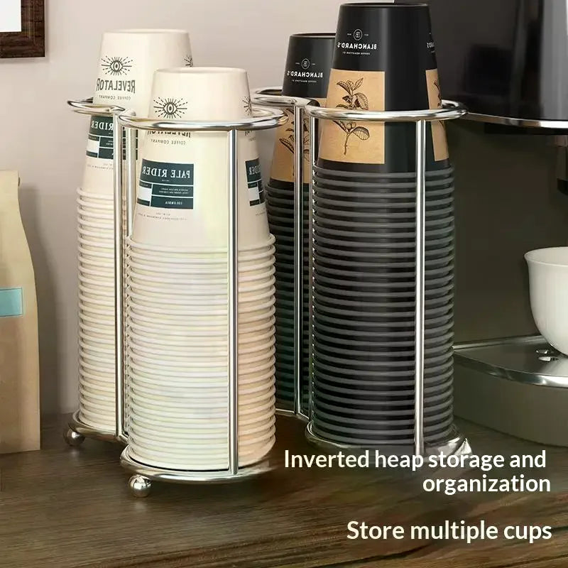 Kitchen Organizer Paper Cup Holder for Coffee Disposable 2 3 4 Cup Capacity for Home and Work