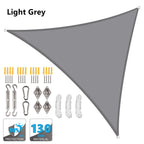 5x5x5/2x2x2M Waterproof Sun Shelter Triangle Sunshade Protection Outdoor Canopy Garden Patio Pool Shade Sail Awning Shade Cloth