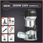 220V 2000W Electric Trimmer Router Wood Hand Trimmers Wood Edge Router 40000RPM Power Tools Woodworking Milling Machine