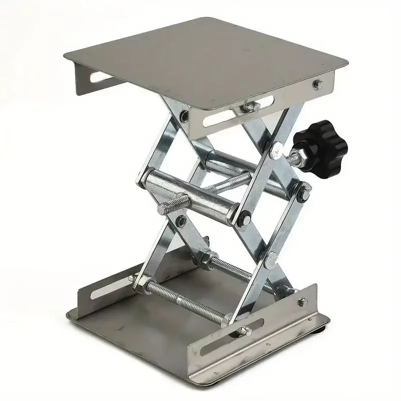 Adjustable Stainless Steel Lifting Table, Suitable for Woodworking and Carving - Durable Compact Design Manual Height Adjustment