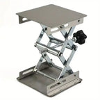 Adjustable Stainless Steel Lifting Table, Suitable for Woodworking and Carving - Durable Compact Design Manual Height Adjustment
