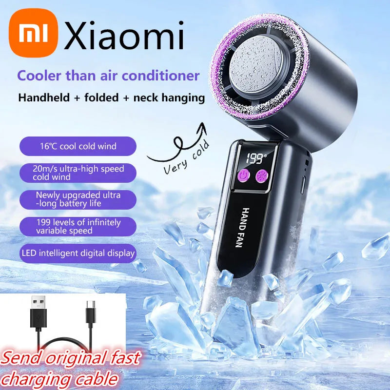 Xiaomi 199 Gear 29000 RPM Foldable Ice Cold Fan Semiconductor Mini Tur