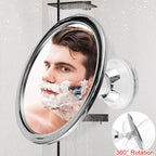 360° Rotatable Shower Mirror Bathroom Fogless Makeup Mirror With Holder Suction Cup Anti-Fog Mirror for Shaving Makeup Showering