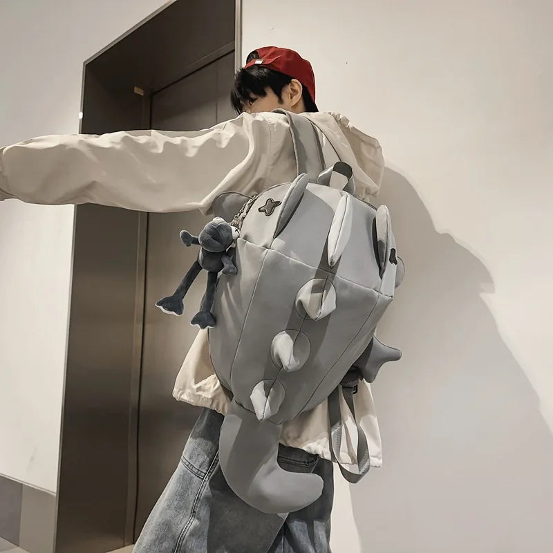 Shark Backpack for Men and Women, Trendy Brand, Niche Design, Personalized, Ugly, Cute, Creative Backpack