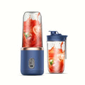1 PC portable blender with 2 USB rechargeable personal juicers, button controlled, suitable for home and travel