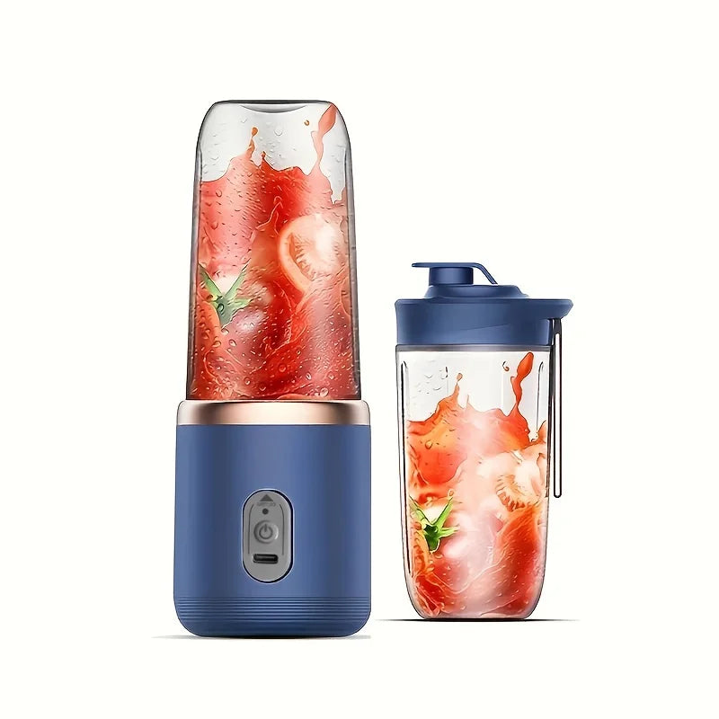 1 PC portable blender with 2 USB rechargeable personal juicers, button controlled, suitable for home and travel