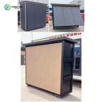 Customized outdoor kitchen cabinet and pergola all-weather kitchen island with built-in grill sink and backyard storage