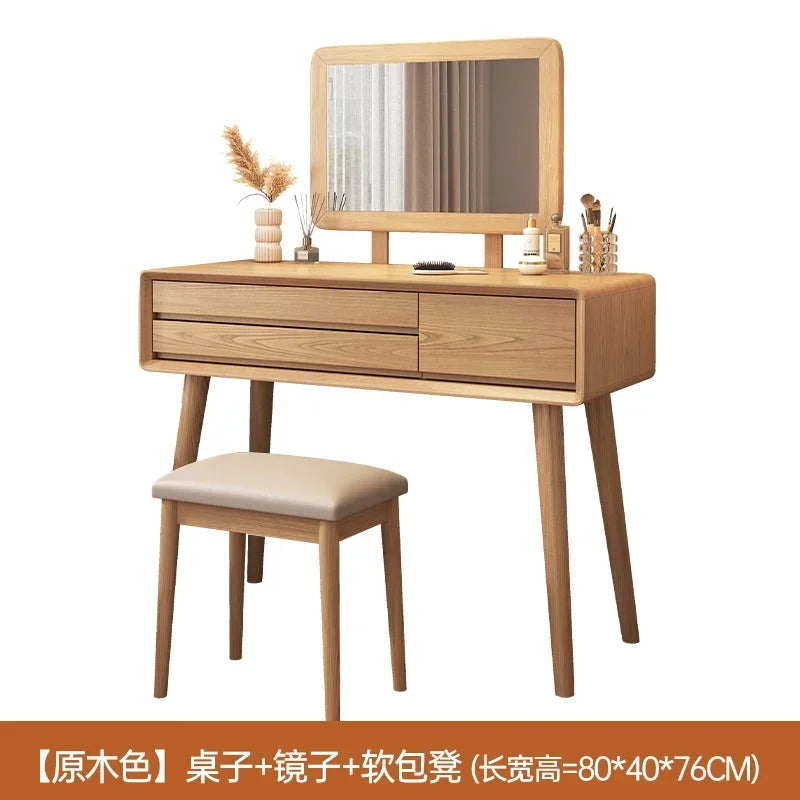 Square Aesthetic Vanity Table Drawer European Beauty Space Saving Makeup Cabinet Salon Organizer Penteadeira Feminina Furniture