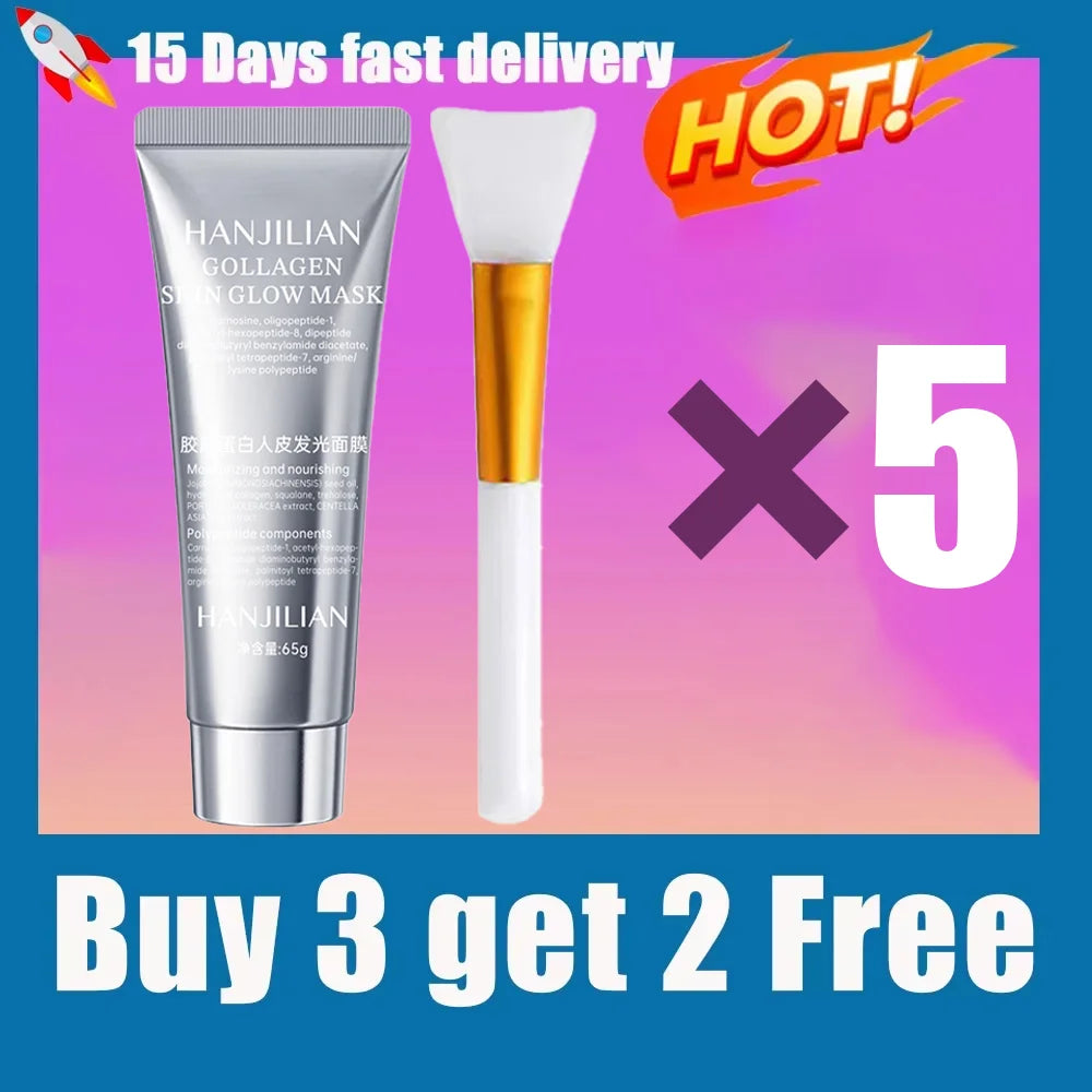 TK Best-Selling Collagen Human Skin Glowing Mask: Cleans Pores Deeply, Reduces Fine Lines, Hydrating Peel-Off Mask
