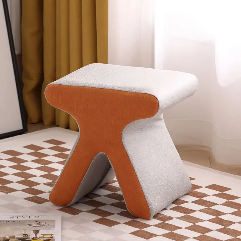 Creative Technology Cloth Stool Nordic Light Luxury Dressing Room Small Stool for The Entrance Living Room