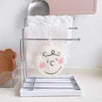Stainless Steel Kitchen Towel Rack with Soap Dish,3-Bar Dish Cloth Hanger with Drain Tray,No-Drill Countertop Organizer for Sink