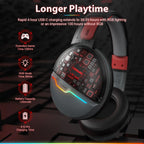 NUBWO G08 Dual Wireless Headsets Gamer with Microphone 2.4GHz Bluetooth 5.3 Gaming Headphones for PS5, PS4, PC, Mobile, Switch