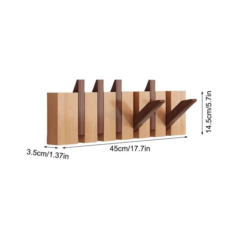 Wood Wall Coat Rack Clothes Organizer Piano Keys Clothes Dress Hanger Shelf Hat Backpack Dressing Rooms Storage Hanger Space
