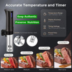Home Appliance Sous Vide Cooker 1100W WiFi Smart Kitchen LCD Touch Sous Vide Machine Durable Immersion Circulator Precise Cooker