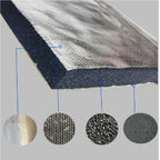 157"x39" Automotive Sound Deadening Insulation Mat - Aluminum Heat & Noise Barrier for Car, 5mm Thick X 400cm X 100cm