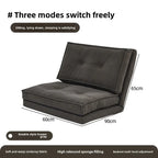 Leisure Corduroy Folding Lazy Sofa Living Room Single Sofa Small-sized Household Cream Style Reclining Foldable Sofa Bed New