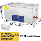 VEVOR 2L 3L 6L 10L 15L 22L 30L Ultrasonic Cleaner Lave-Dishes Portable Washing Machine Diswasher Ultrasound Home Appliances