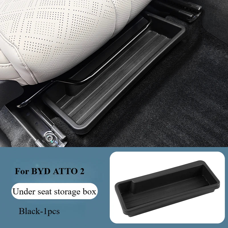For BYD ATTO 2 Under-seat hidden Storage Armrest Box Co Pilot Center Console Storage Box Modified Car Modification Accessories