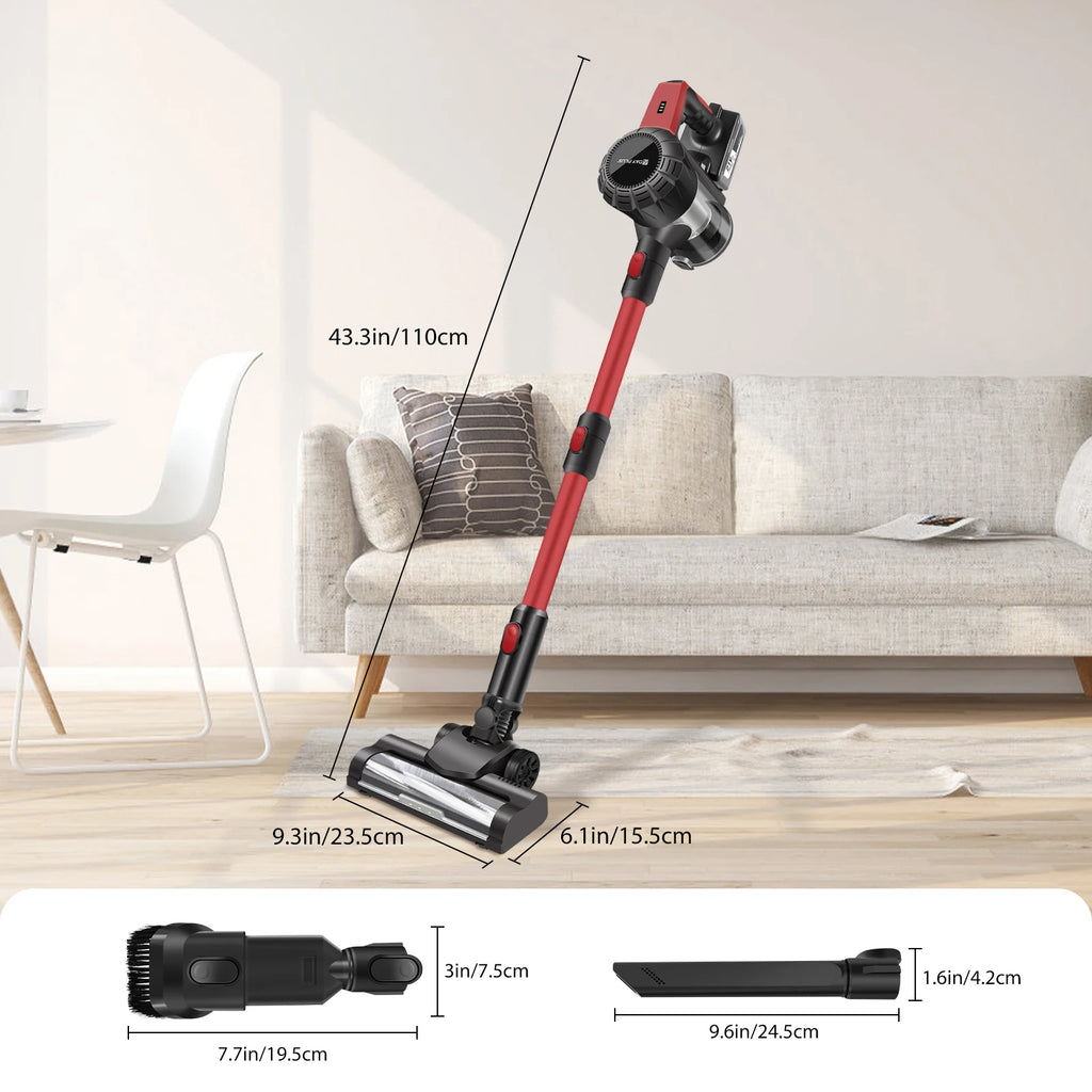 Cordless Vacuum Cleaner Poweful Vaccum Cleaner with 3000mAh Rechargeable Battery, 15KPA Powerful Pet Vacuum Cleaner