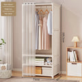 2024 New Wardrobe Household Bedroom Assembly Dustproof Wardrobe Rental Room With Drawer Storage Folding Simple Clothes Organizer