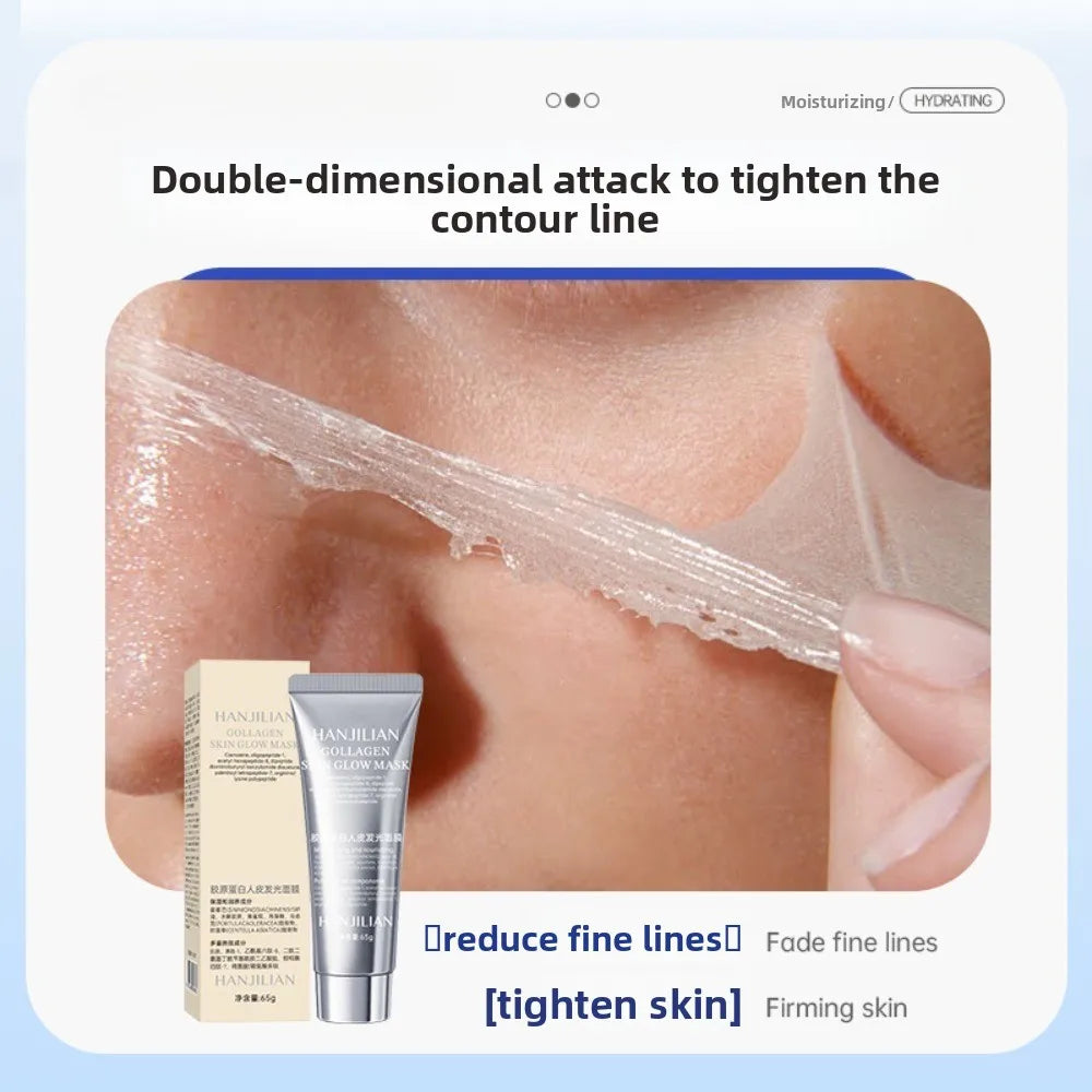 TK Best-Selling Collagen Human Skin Glowing Mask: Cleans Pores Deeply, Reduces Fine Lines, Hydrating Peel-Off Mask