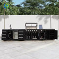 Customized Modern Outdoor Kitchen Cabinets Stainless Steel Gas Grill Worktop 304 Cabinet with Acrylic Door Panel Outdoor Storage