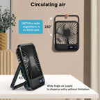 Desk Fan, Portable USB Rechargeable Fan, 180° Tilt Folding Personal Fa