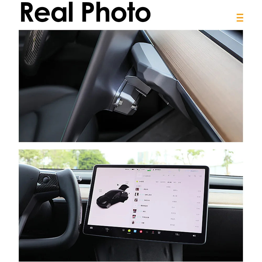 New Reliable for Tesla Screen Rotation Bracket Model 3 Y Accessories GPS Navigation Rotating Holder 4-Direction Swivel Mount Kit