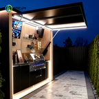 Customized Modern Premium Modular Outdoor Kitchen with Luxury Gas Grill Sink & Refrigerator Configuration