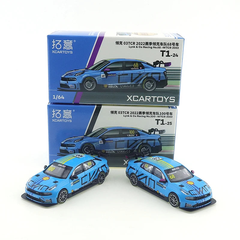 XCARTOYS 1:64 Lynk&Co Racing No.68.100 WTCR 2022 Car Alloy Toys Motor Vehicle Diecast Metal Model for Children