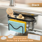 Kitchen Stainless Steel Sink Drain Rack Sponge Holder Faucet Storage Suction Cleaning Tool Drainer Shelf Organizer Accessories