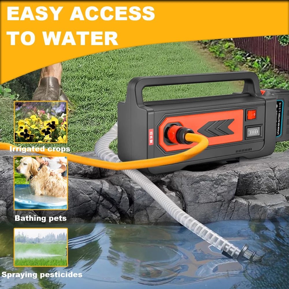 Wireless Water Pump Durable Agricultural Irrigation Car Wash Sprayer Garden Supplies for Makita 18V Battery(no battery)