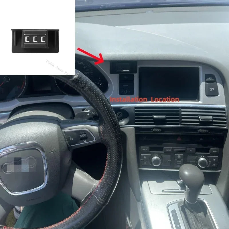 For Audi A6 C6 4F 2005-2011 Mobile Car Holder Fixed Bracket Base Special Car Phone Mount Wireless Charging Car Accessories