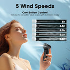 Handheld Turbo Fan Portable Strong Wind Adjustable 5 Speeds 3000mAh US