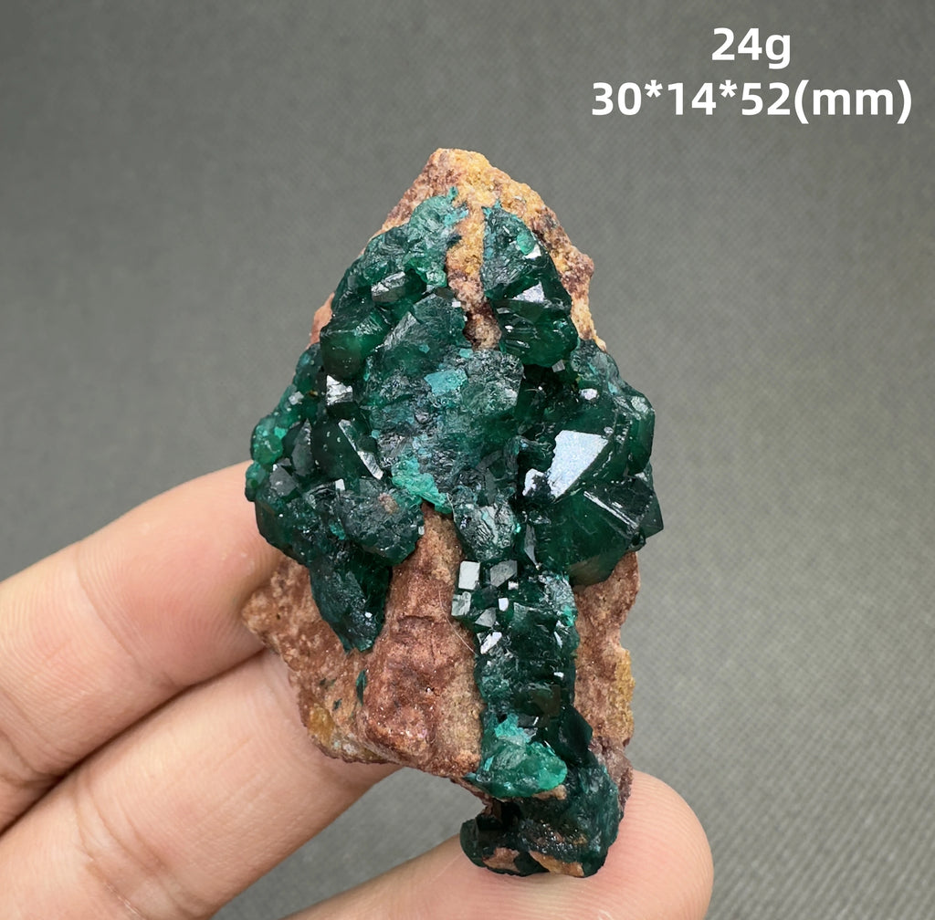Natural Congo green Dioptase Mineral specimen + healing quartz crystals and stones rock gemstone