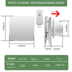 4/6'' Inch Low Noise Exhaust Fan Ceiling Window Ventilation Outlet Air