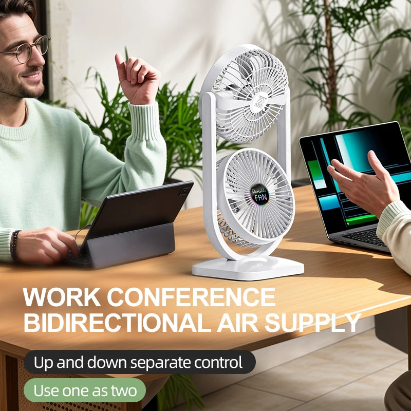 USB Charging Desktop Fan Portable Rotatable Desktop Electric Fan Suita