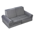Toddler Play Sofa Multifunctional Kids Play Couch Set, Toddler Sofa for Bedrooms Living Room, Beige Gray color