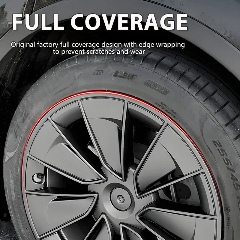 4PCS Hub Cap for Tesla Model Y 19 Inch New Car Wheel Cover Replacement Performance Automobile Full Rim Car Accessories 2018-2024