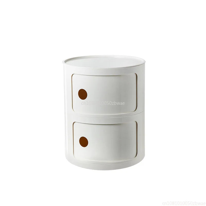 Nightstands Modular Bedside Table Round Large-capacity Storage Bedside Small Cabinet Bedroom Simple Storage Narrow Side Cabinet