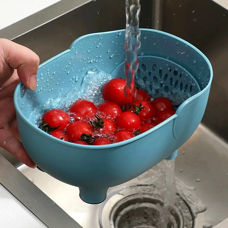 Elephant Drain Basket Multifunctional Kitchen Sink Drain Basket Home Kitchen Living Room Vegetable and Fruit Washing Basket
