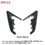 For Tesla Model Y Juniper Model 3 Highland Car Side Camera Protector Covers Carbon Fiber Flank Spoiler Wing Decorative Guards