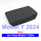 For Tesla Model 3 Y 2023 2025 Armrest Protector Box Cover White Soft TPE Center Console Panel Pad M3H Highland 2024 Accessories