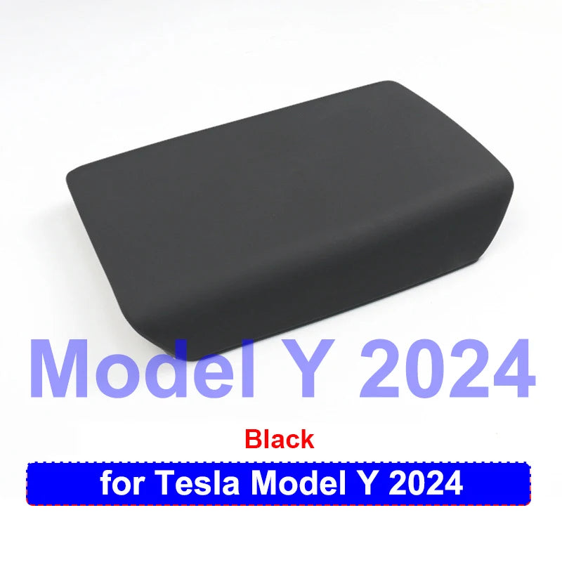 For Tesla Model 3 Y 2023 2025 Armrest Protector Box Cover White Soft TPE Center Console Panel Pad M3H Highland 2024 Accessories