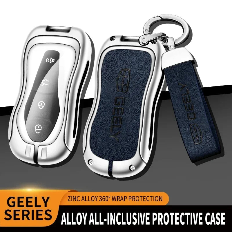 Alloy Car Remote Key Fob Cover Case Holder for Geely Tugella 2020 Azkarra Xingyue Boyue Pro Atlas Pro Gili Tugella Accessories