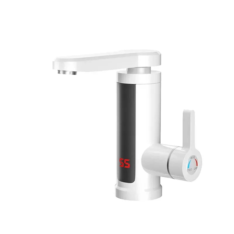 Electric Water Heater 220V Kitchen Faucet Tankless Instant Heating Water Tap Flowing Heated Mixer Digital Display
