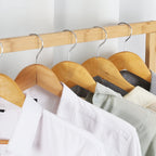Double Hanging Rails Clothes Rack on Wheels Free Standing Garment Rack with Rolling Wheels
