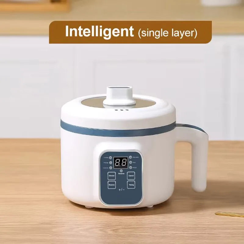 Household Electric Cooking Machine 1-2 People Hot Pot Stew Heating Eggs Soup Non-stick Pan Multifunction Electric Rice Cooker