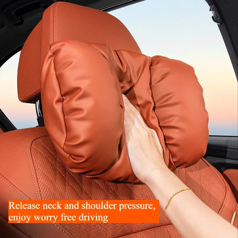 Advanced Sensory Bubble Cotton Car Headrest Anti-Stain Leather Neck Pillow And Waist Cushion Set for Mazda MX5 CX3 CX8 MX-5 CX30